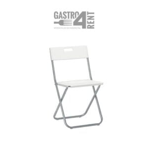 Krzesło plastikowe składane białe