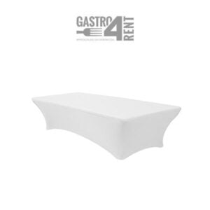 Pokrowiec elastyczny na stół prostokątny 120 cm biały