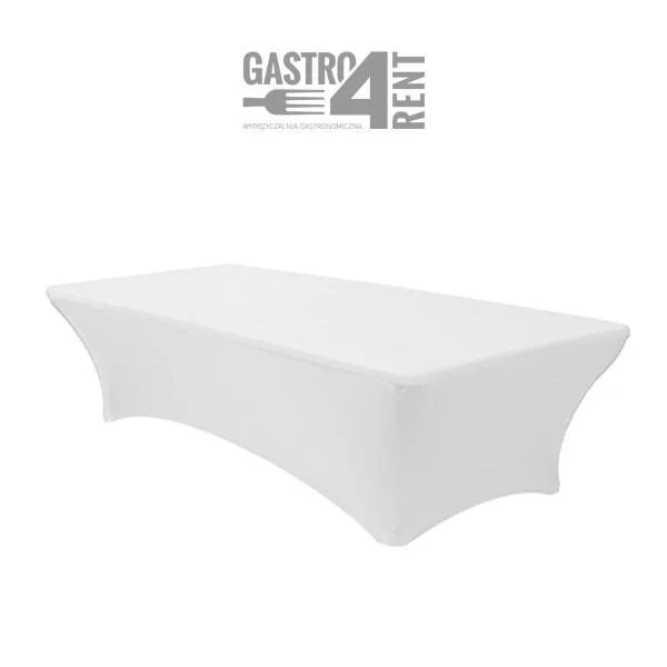 Pokrowiec elastyczny na stół prostokątny 180 cm biały
