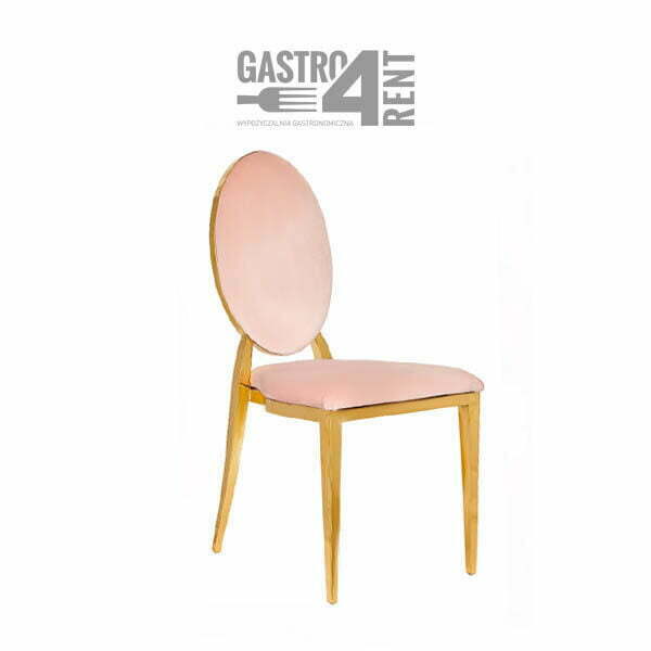 Krzesło weselne glamour różowe  pudrowy  róż