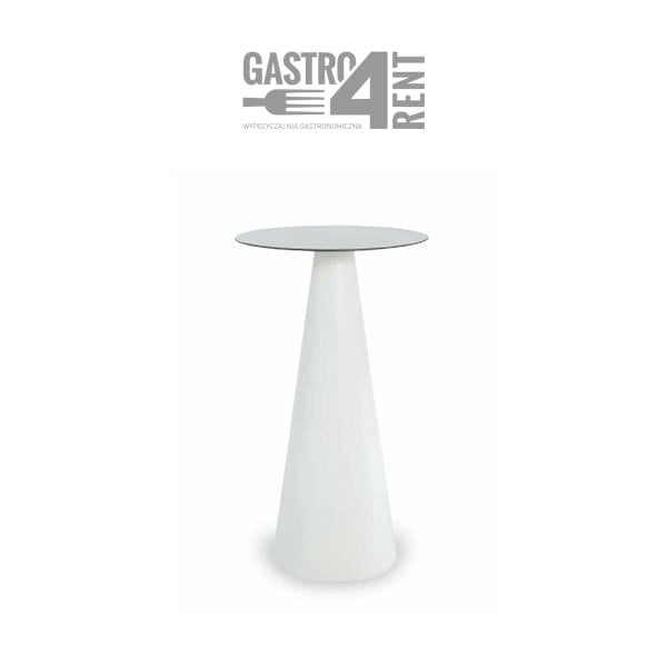 Stół koktajlowy GAMBA biały Podświetlanie RGB